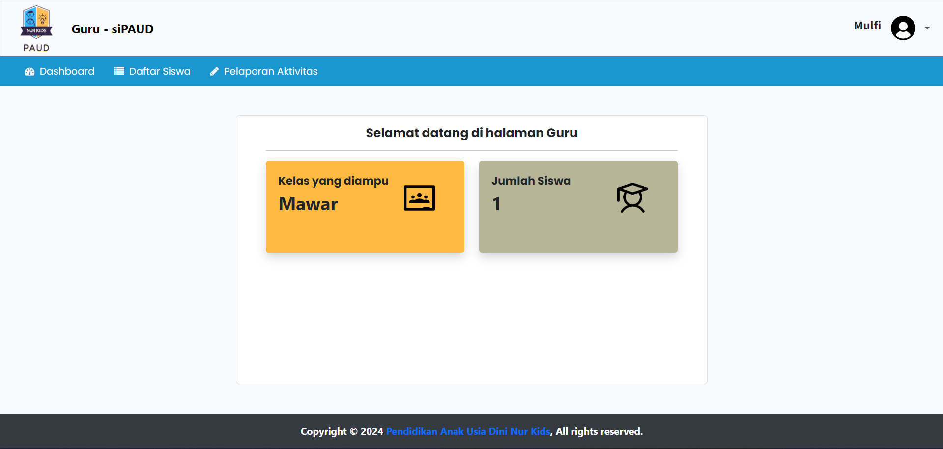 Teacher Dashboard